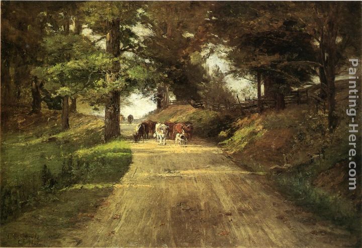 An Indiana Road painting - Theodore Clement Steele An Indiana Road art painting